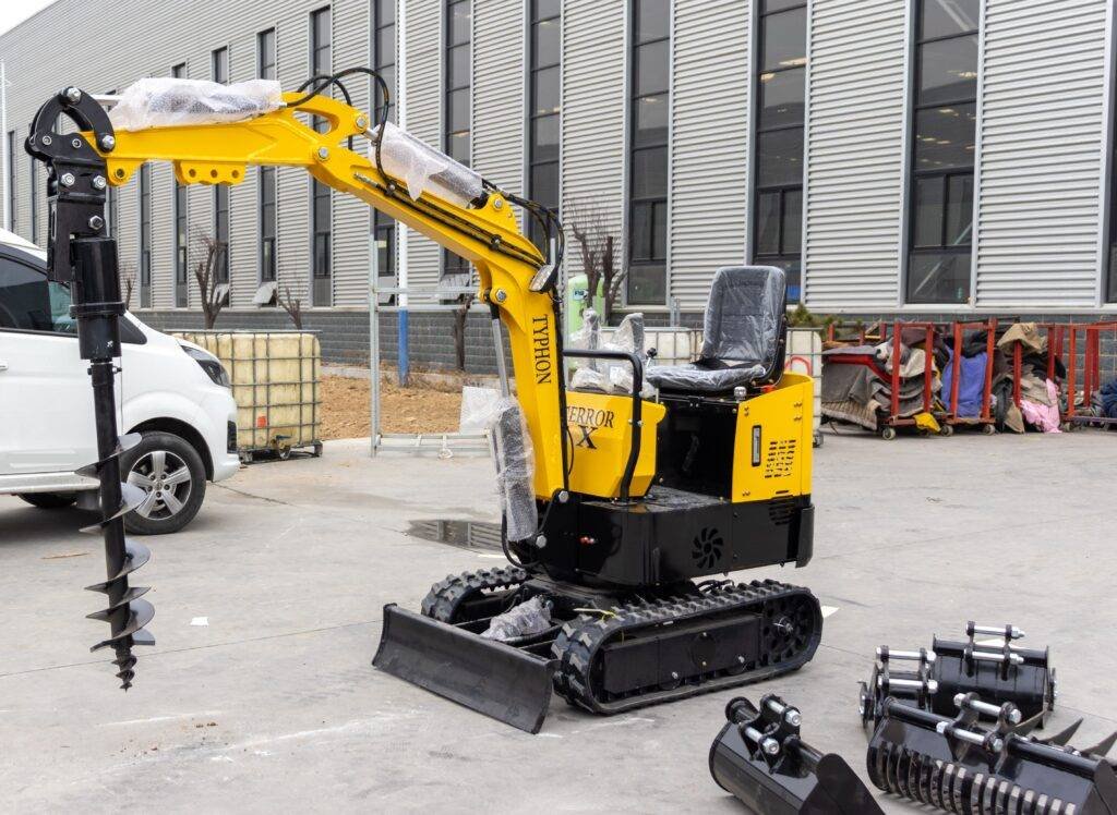 Top Compact & Mini Excavator Diggers- TYPHON Machinery mini excavator with auger