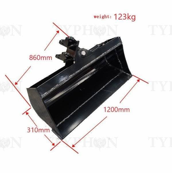 Excavator Attachment Tilt Bucket 47" Hydraulic Tilting Bucket 1200mm Heavy Duty - Image 5