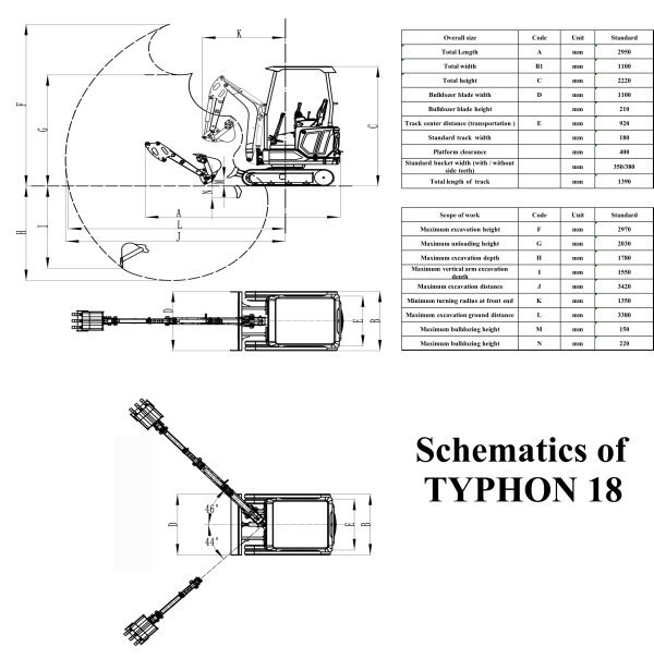 TYPHON 18 FLEX 1.8 Ton Mini Excavator USA - Image 6