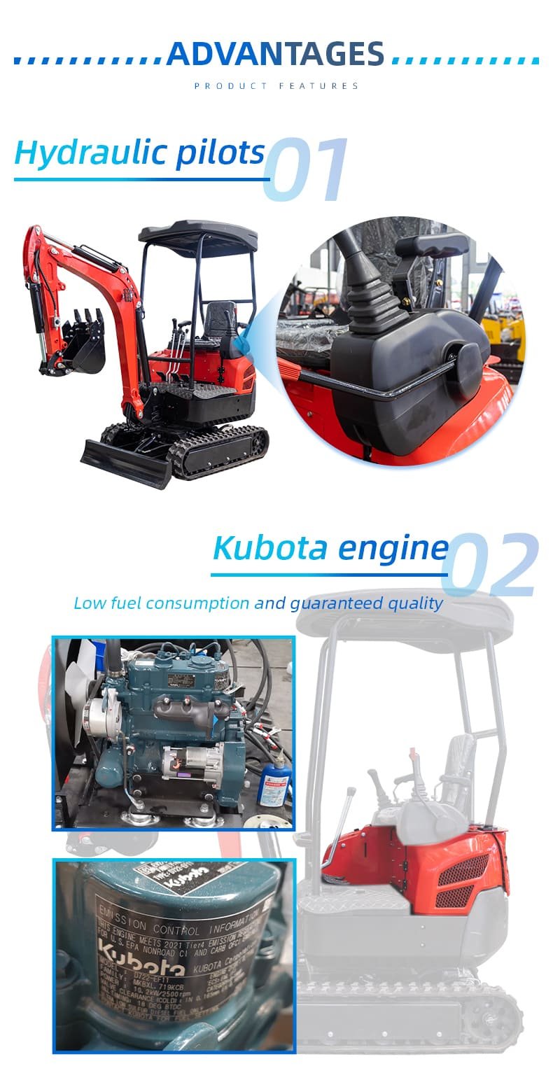Top Compact & Mini Excavator Diggers- TYPHON Machinery New 4,000 lb TYPHON Lux Mini Excavator Rubber Track with Kubota Diesel Engine USA - Image 22