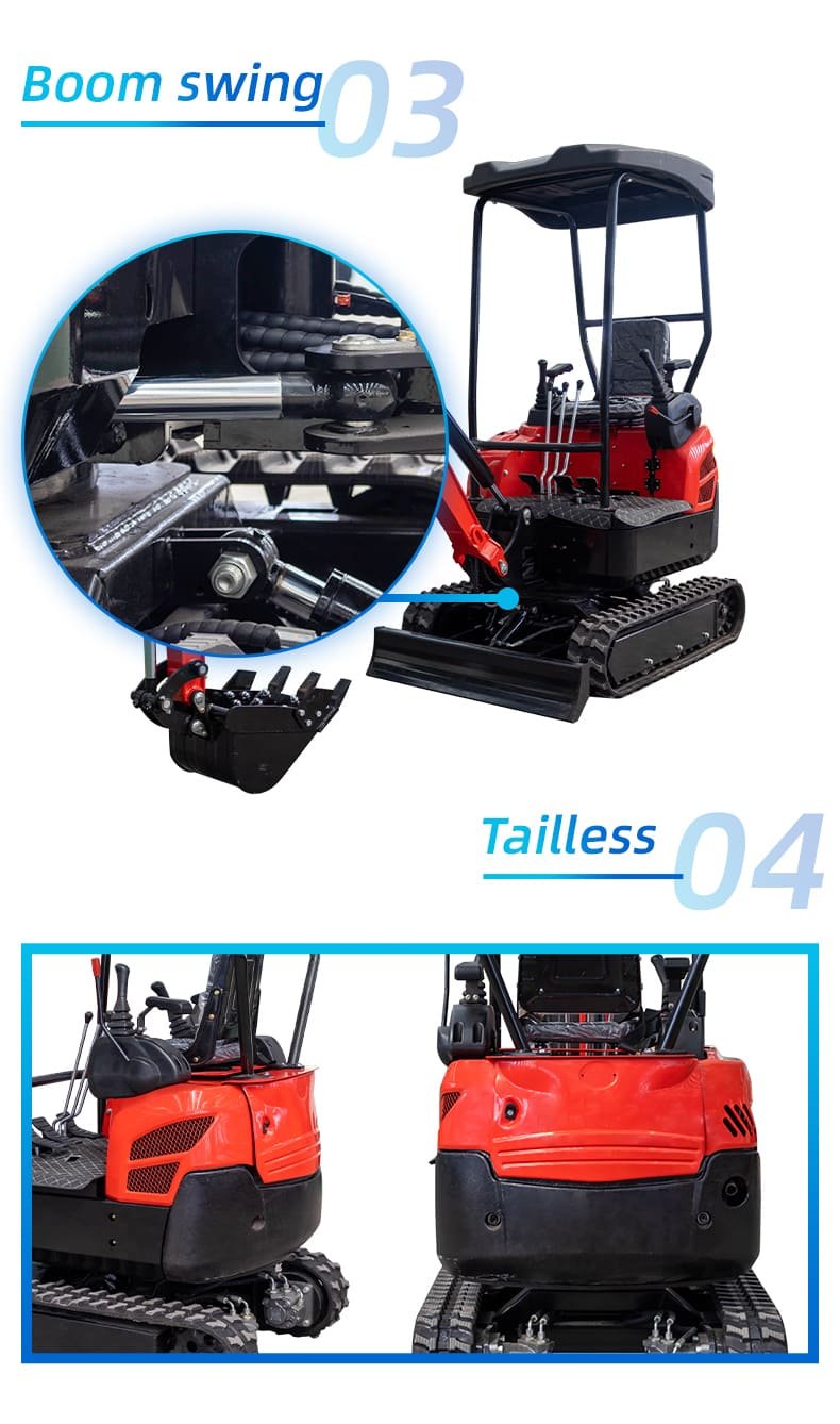 Top Compact & Mini Excavator Diggers- TYPHON Machinery New 4,000 lb TYPHON Lux Mini Excavator Rubber Track with Kubota Diesel Engine USA - Image 23
