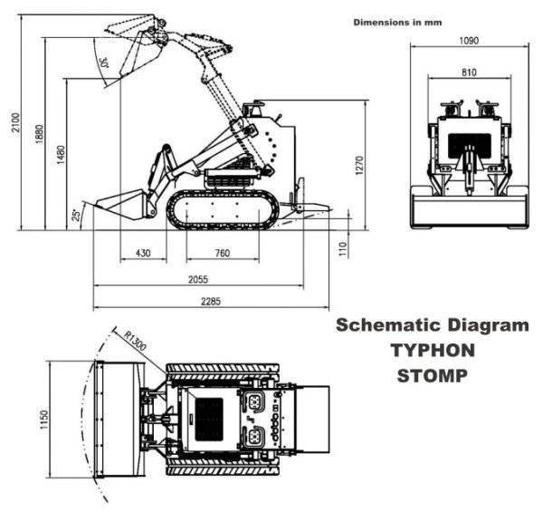 Brand New TYPHON STOMP 1800lbs Mini Skid Steer Loader 23HP Wheel Gas EPA B & S Engine USA - Image 9