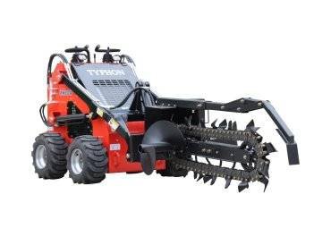 Top Compact & Mini Excavator Diggers- TYPHON Machinery Skid Steer Loader Trencher Attachment