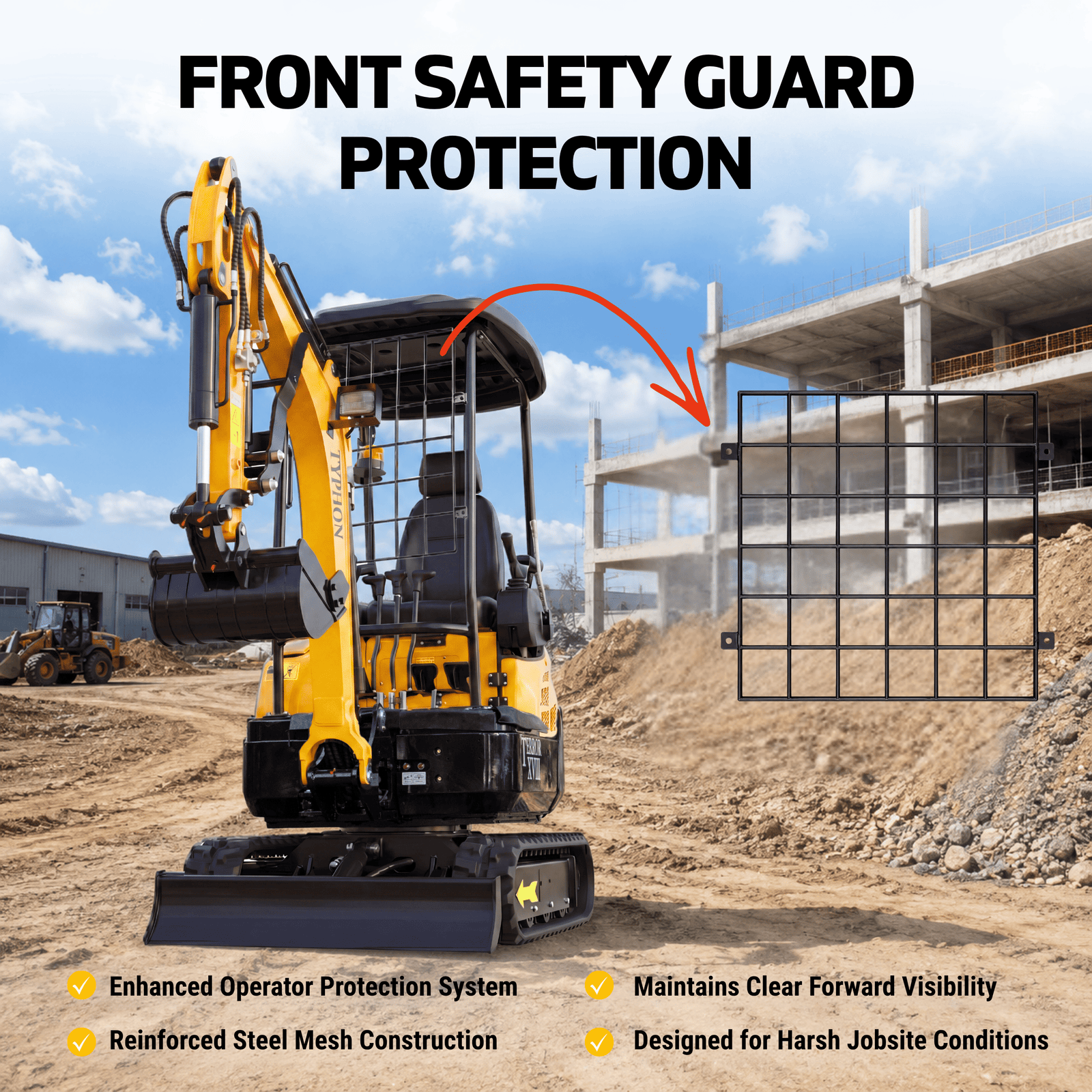 Top Compact & Mini Excavator Diggers- TYPHON Machinery TYPHON TERROR XVIII Mini Excavator – 4000lbs EPA Certified USA KUBOTA D902 engine - Image 5