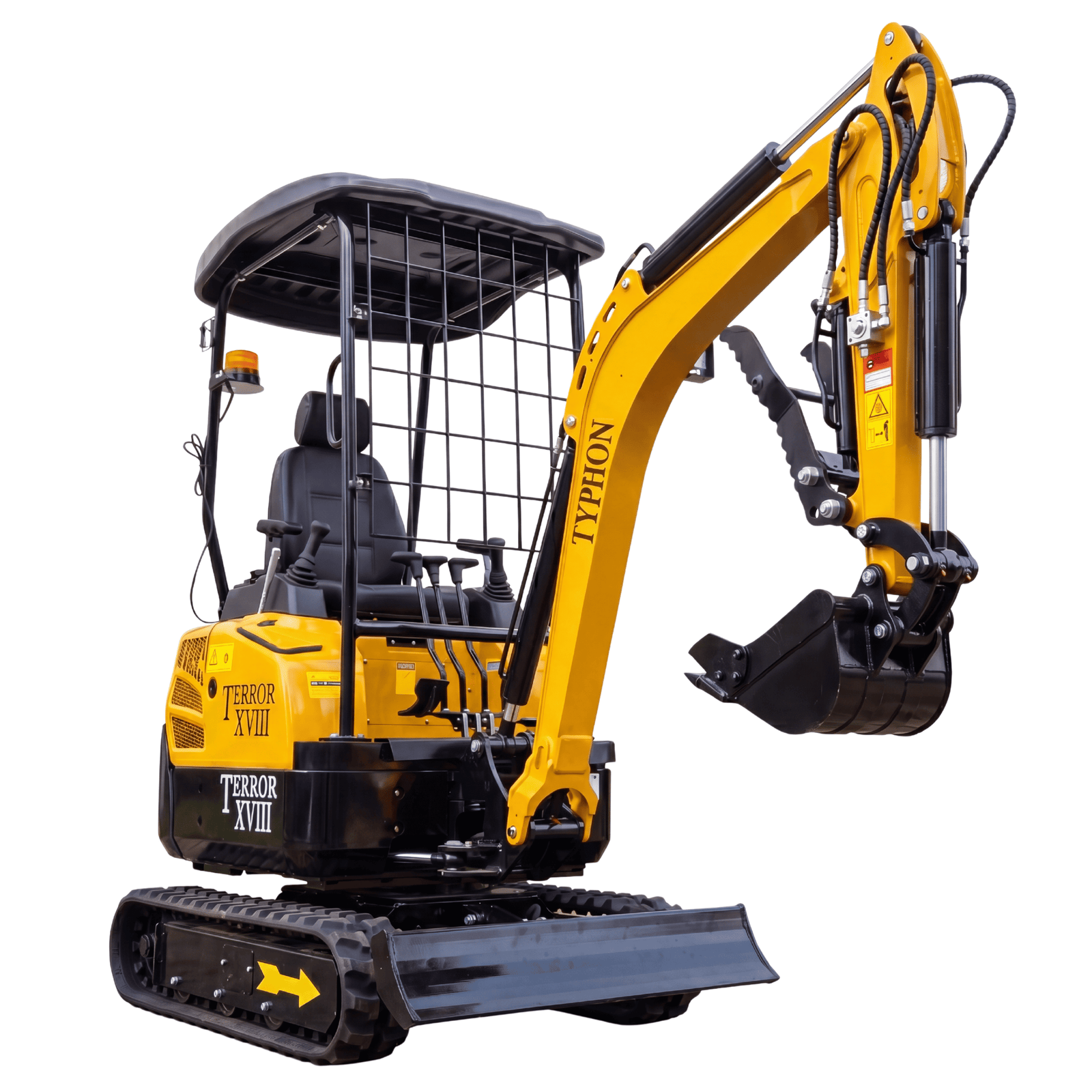 Top Compact & Mini Excavator Diggers- TYPHON Machinery TYPHON TERROR XVIII Mini Excavator – 4000lbs EPA Certified USA KUBOTA D902 engine - Image 9