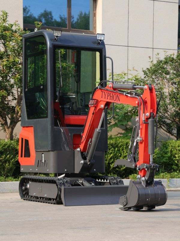 TYPHON TERROR ONE Mini Excavator – 1.1 Ton Trench Digger with Cabin, Hydraulic Thumb Clip, Hydraulic Oil Cooler, 13.5hp B&S Engine USA - Image 9