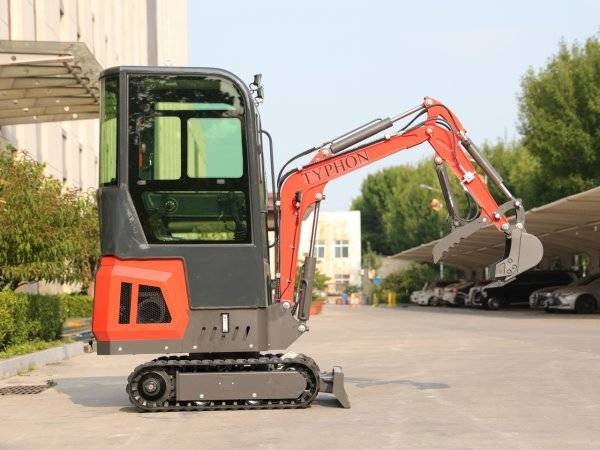 TYPHON TERROR ONE Mini Excavator – 1.1 Ton Trench Digger with Cabin, Hydraulic Thumb Clip, Hydraulic Oil Cooler, 13.5hp B&S Engine USA - Image 7