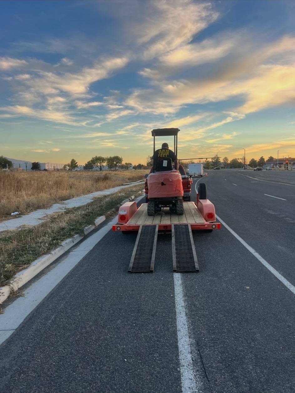 Mini excavator transportation