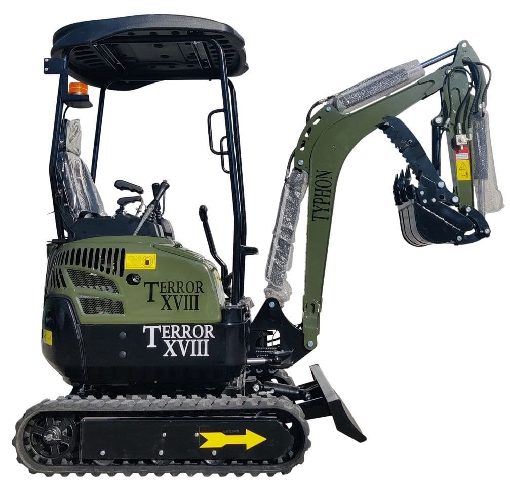 Top Compact & Mini Excavator Diggers- TYPHON Machinery 2025 4000 lb Typhon Terror XVIII Mini Excavator Rubber Track with Kubota Diesel Engine USA - Image 11