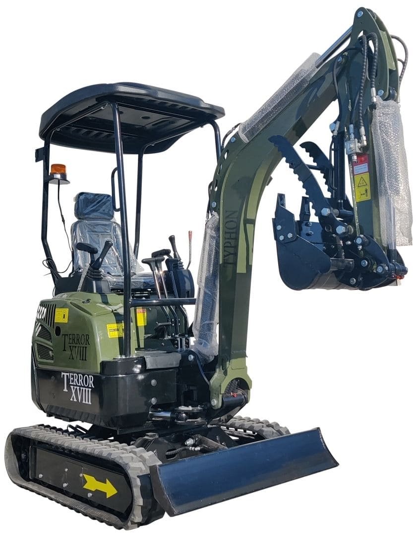 Top Compact & Mini Excavator Diggers- TYPHON Machinery 2025 4000 lb Typhon Terror XVIII Mini Excavator Rubber Track with Kubota Diesel Engine USA - Image 9