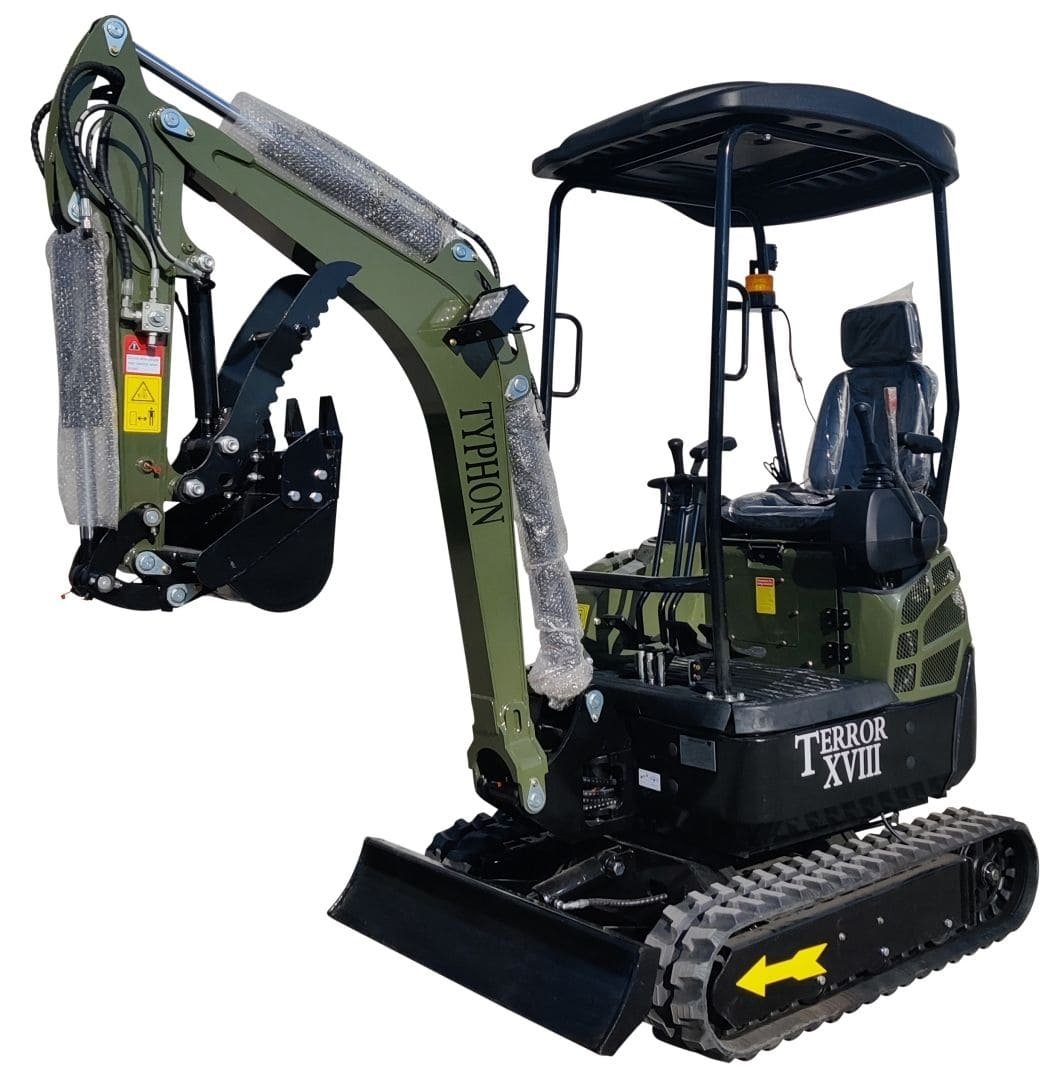 Top Compact & Mini Excavator Diggers- TYPHON Machinery 2025 4000 lb Typhon Terror XVIII Mini Excavator Rubber Track with Kubota Diesel Engine USA - Image 10