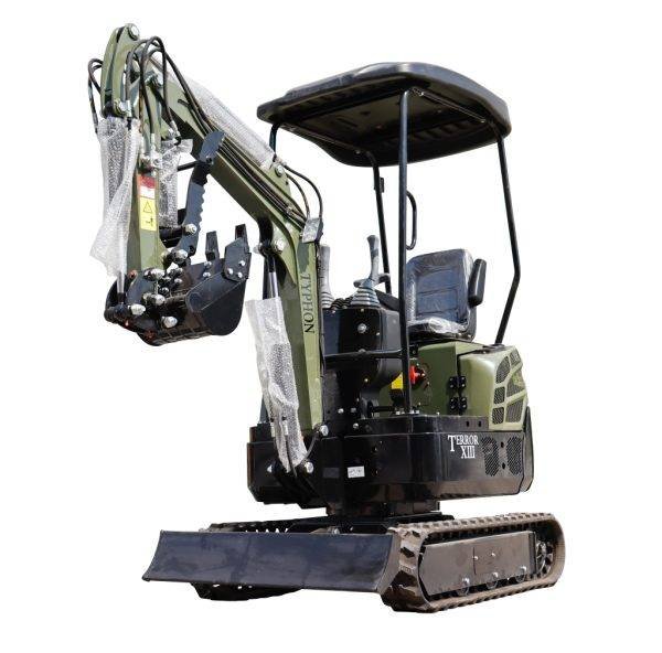 TYPHON TERROR XIII Mini Excavator – 1.3 Ton Trench Digger with Canopy, Hydraulic Thumb Clip, 13.5hp B&S Engine USA - Image 4