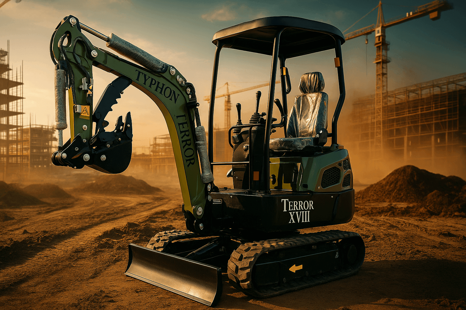 Mini Excavators in Construction