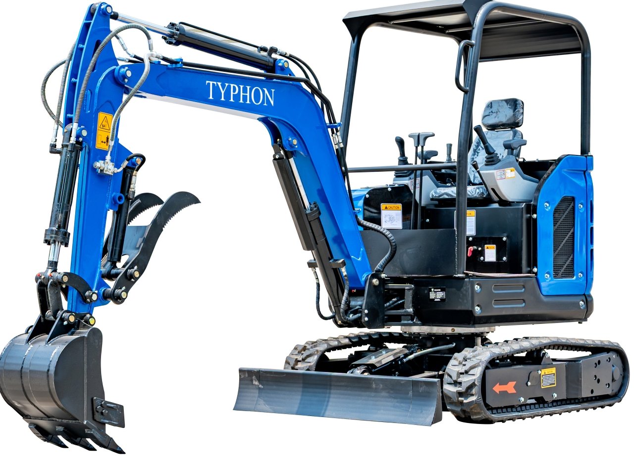 Top Compact & Mini Excavator Diggers- TYPHON Machinery TYPHON TERROR X2 STORM Mini Excavator 2.5 Ton