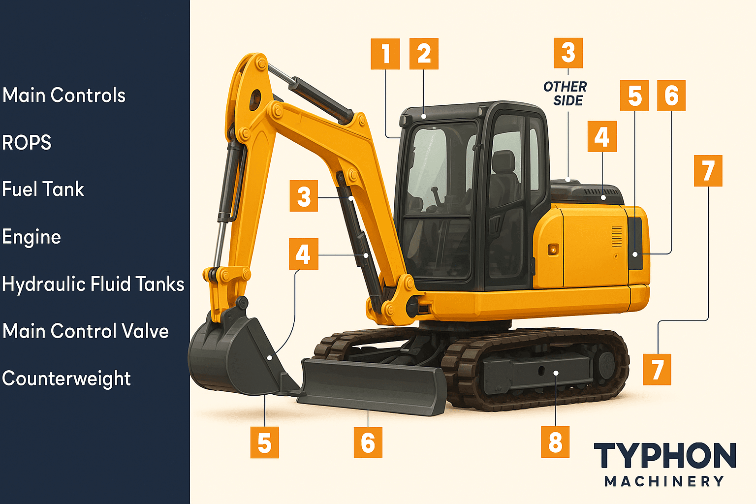 Parts of an Excavator