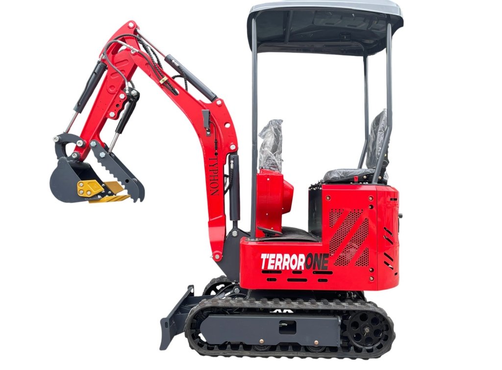 Top Compact & Mini Excavator Diggers- TYPHON Machinery TYPHON TERROR ONE STORM 1 Ton Mini Excavator Trench Digger with Hydraulic Oil Cooler Canopy & Wide Bucket Ideal for Garden, Farm, Park & Road Work Digging, Drilling, Bull-Dozing - Image 21