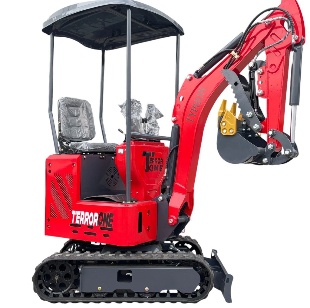 Top Compact & Mini Excavator Diggers- TYPHON Machinery TYPHON TERROR ONE STORM 1 Ton Mini Excavator Trench Digger with Hydraulic Oil Cooler Canopy & Wide Bucket Ideal for Garden, Farm, Park & Road Work Digging, Drilling, Bull-Dozing - Image 22