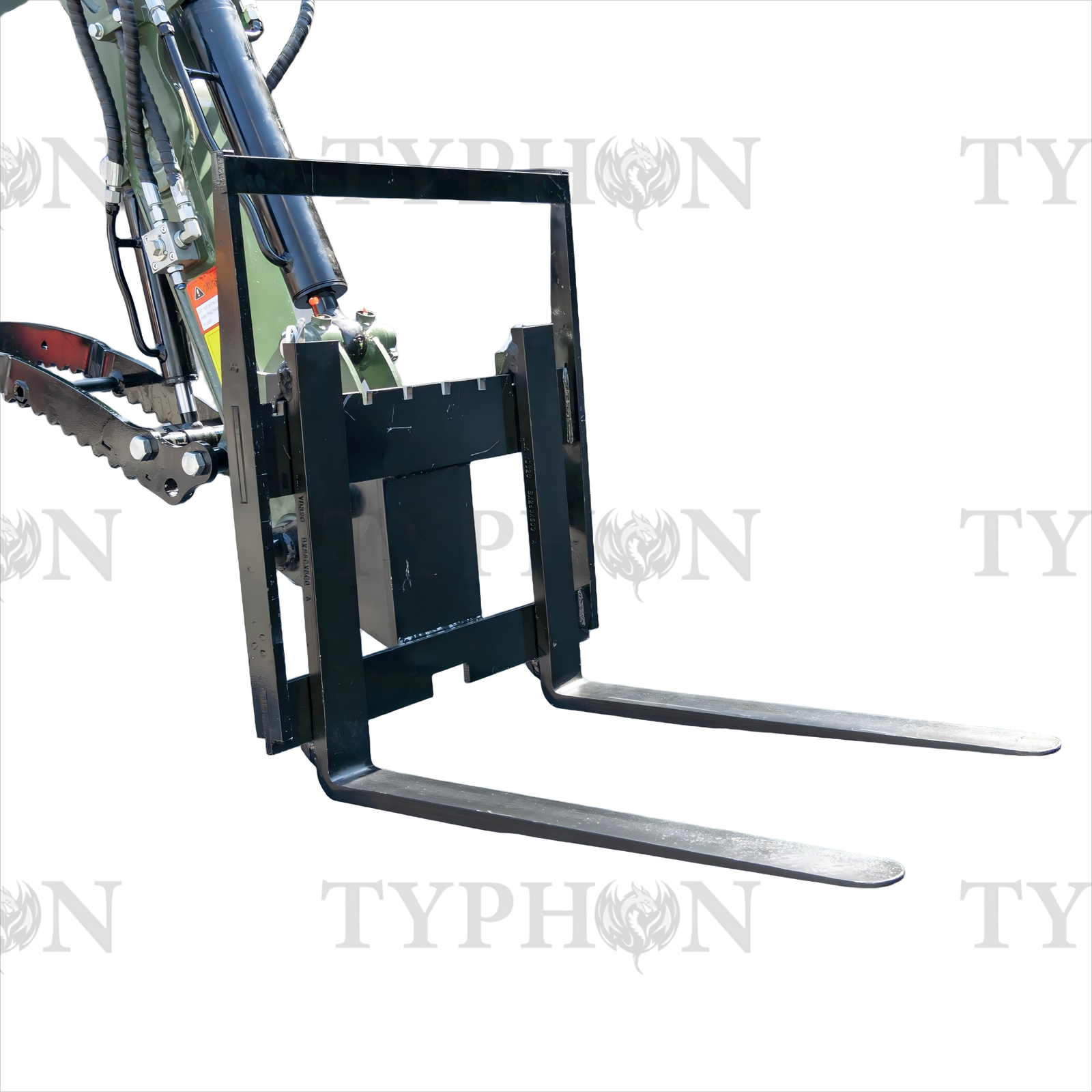 Top Compact & Mini Excavator Diggers- TYPHON Machinery Pallet Fork Attachment for 2.5-3 ton Mini Excavator Adjustable Stabilizer Bar USA - Image 2