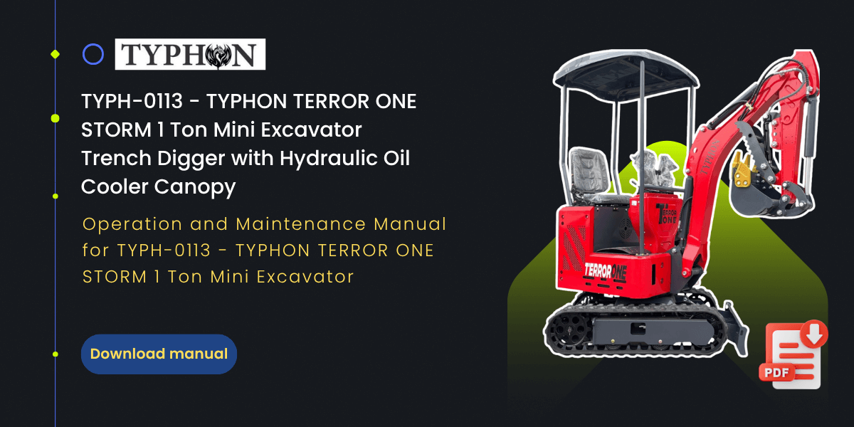 Top Compact & Mini Excavator Diggers- TYPHON Machinery