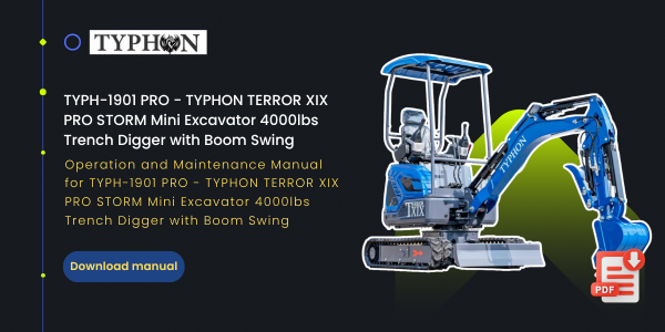 Top Compact & Mini Excavator Diggers- TYPHON Machinery