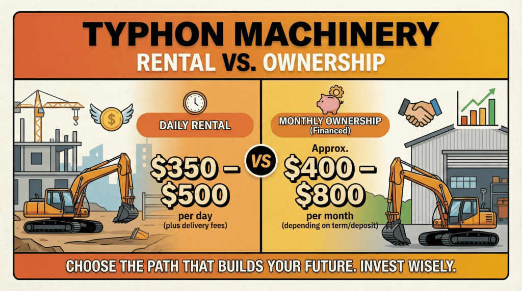 Top Compact & Mini Excavator Diggers- TYPHON Machinery Mini Excavator for Sale