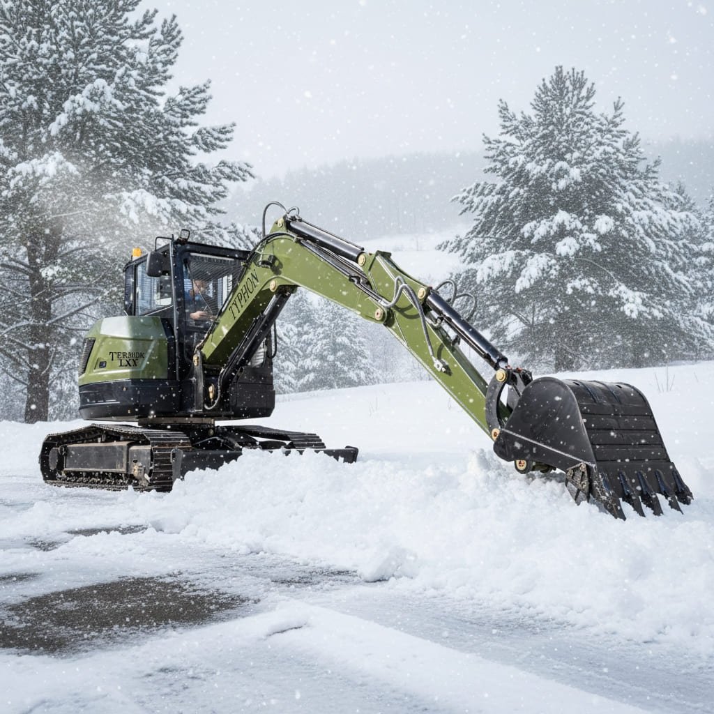 Top Compact & Mini Excavator Diggers- TYPHON Machinery TYPHON TERROR LXV 6.6 Ton Excavator Kubota V2607 56.9HP AC/Heater Cabin Boom Swing - Image 25