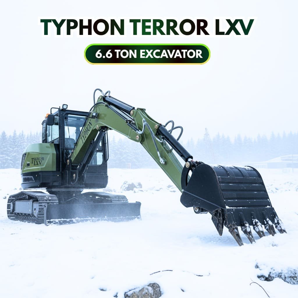 Top Compact & Mini Excavator Diggers- TYPHON Machinery TYPHON TERROR LXV 6.6 Ton Excavator