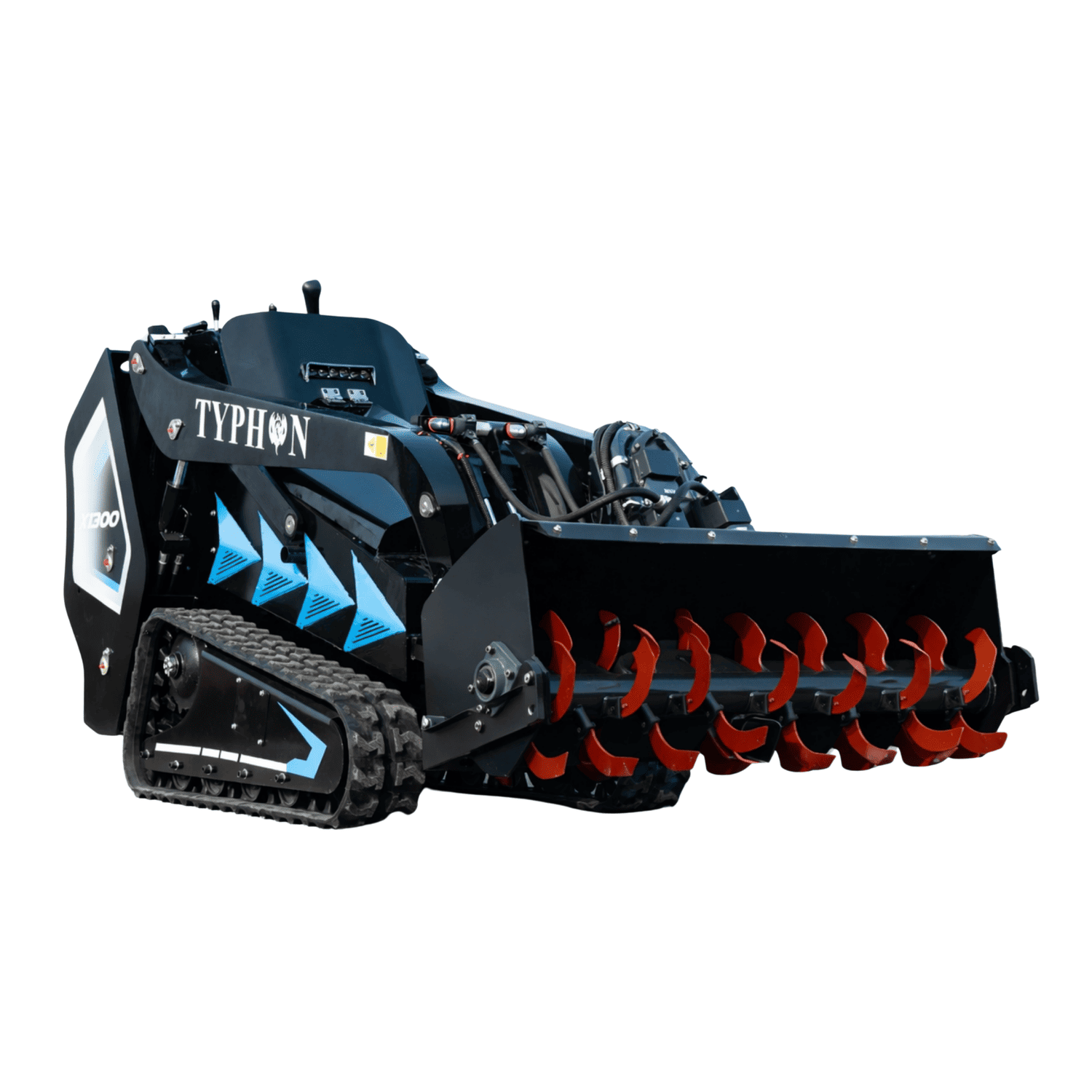 Top Compact & Mini Excavator Diggers- TYPHON Machinery Mini Skid Steer Rotary Tiller Attachment for TYPHON STOMP X1300/TYPHON STOMP 509 - Image 2