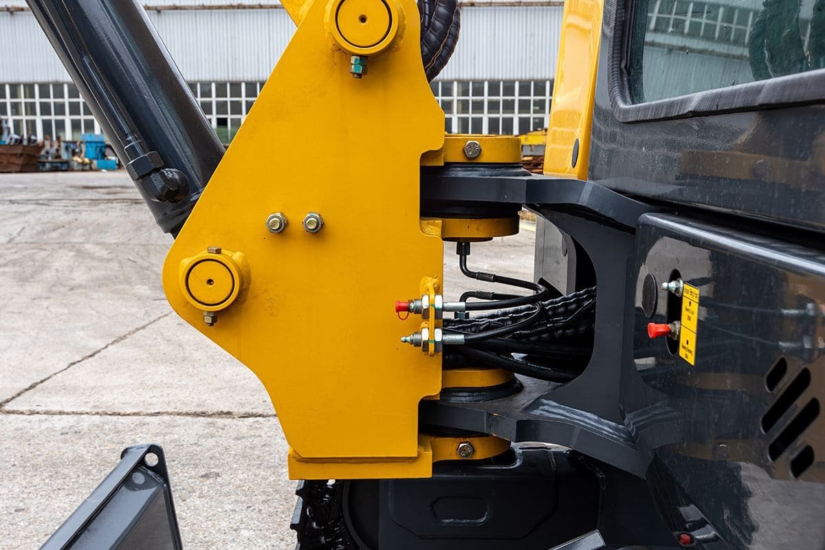 Top Compact & Mini Excavator Diggers- TYPHON Machinery TYPHON NAGA 4.0 Mini Excavator w 4 Ton 24.4hp Yanmar Diesel Engine Metal Track ISO SAE control switch, AC Heater Cabin, 2 Travel Speed - Image 17