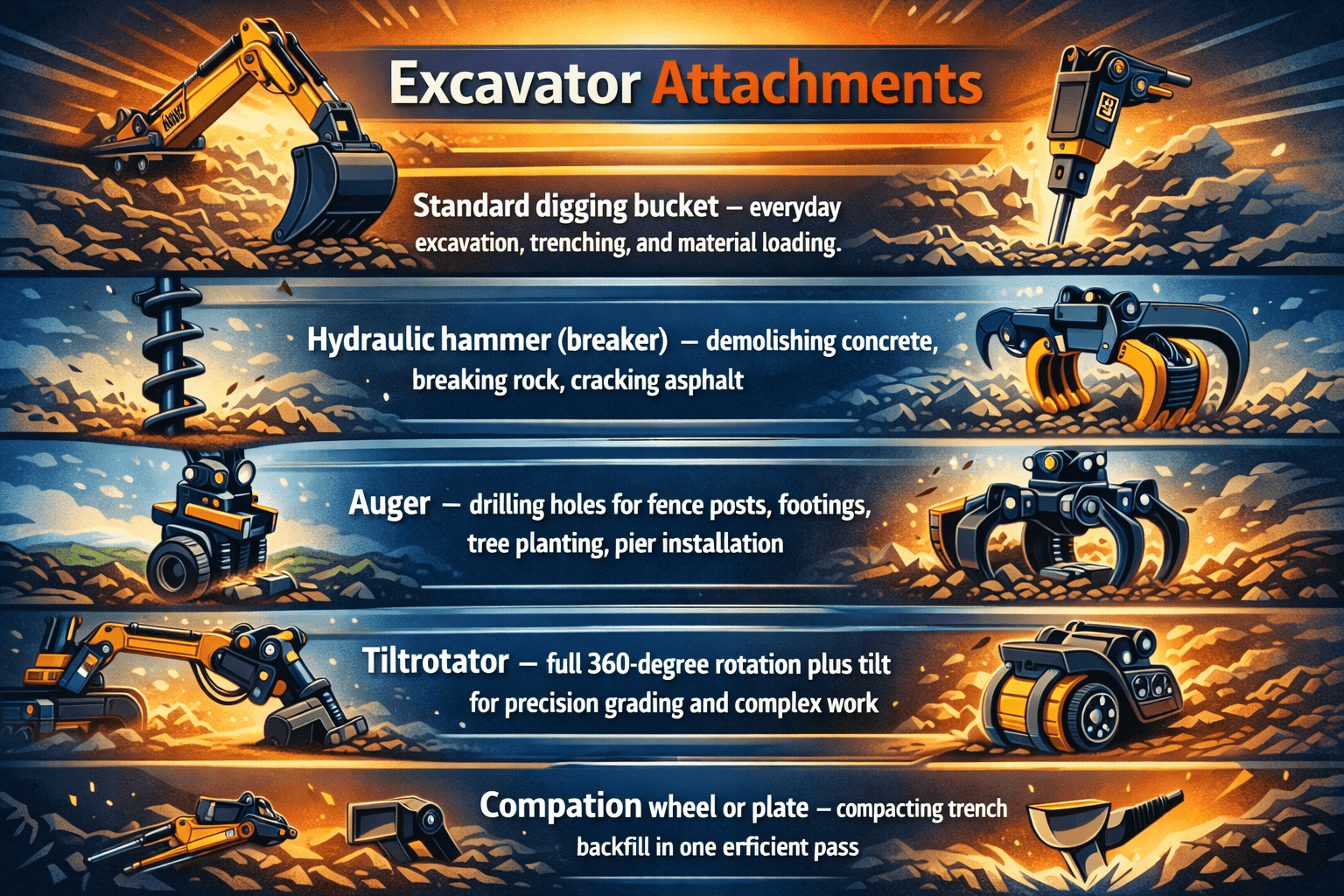 Top Compact & Mini Excavator Diggers- TYPHON Machinery excavator