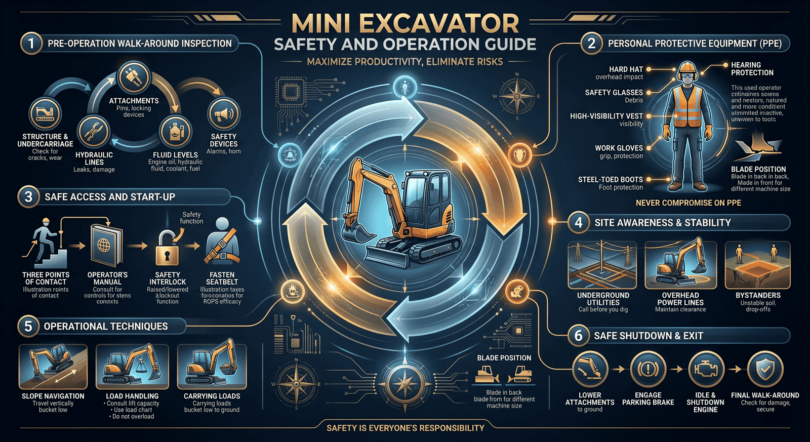 Mini Excavator Safety and Operation